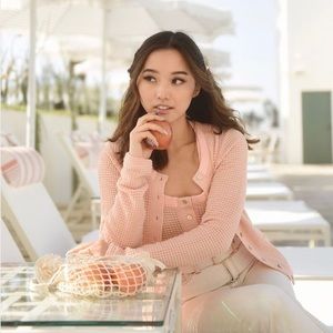 Eggie Crushed Knit Set Pink Size XS